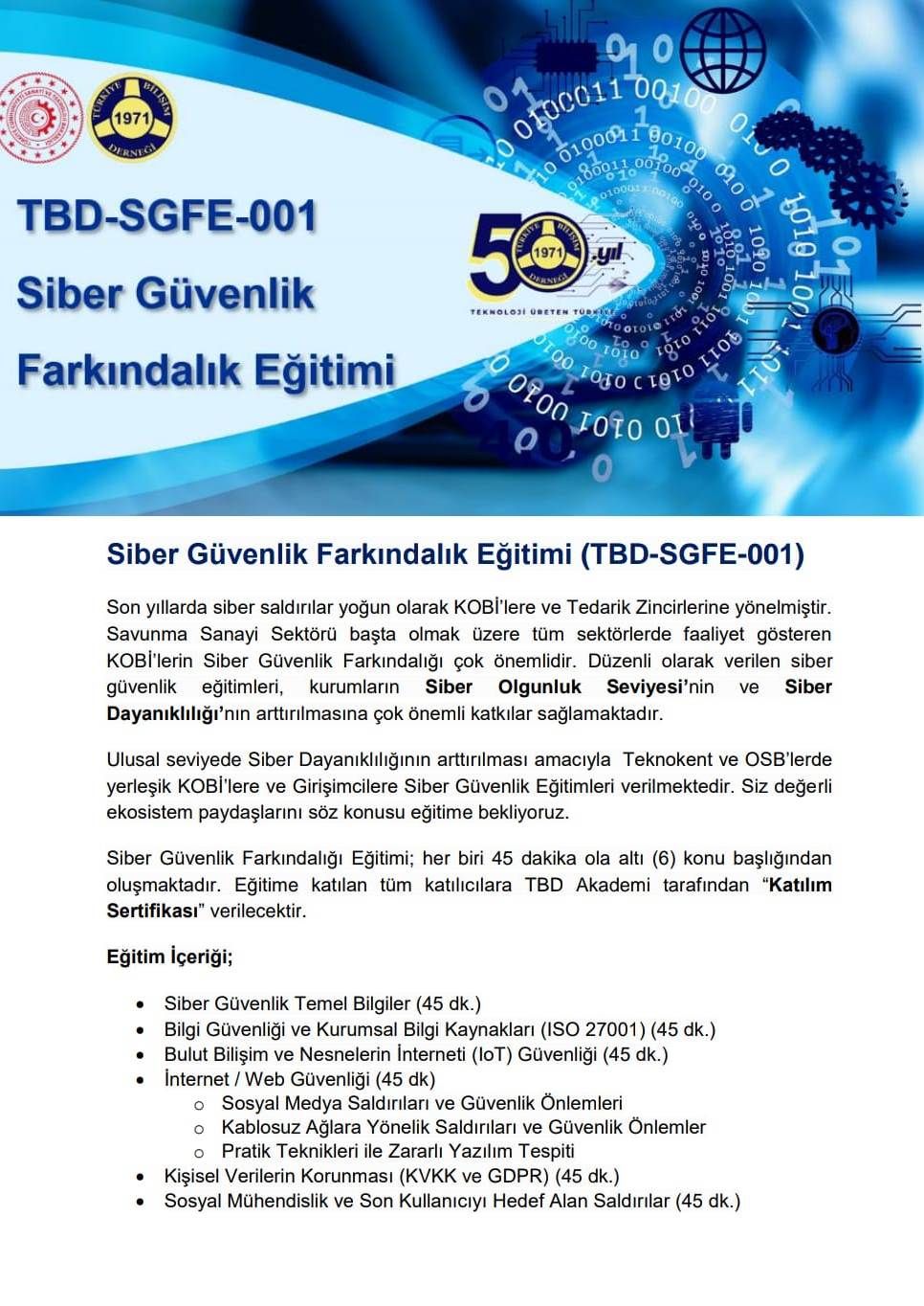 SİBER GÜVENLİK FARKINDALIK EĞİTİMİ