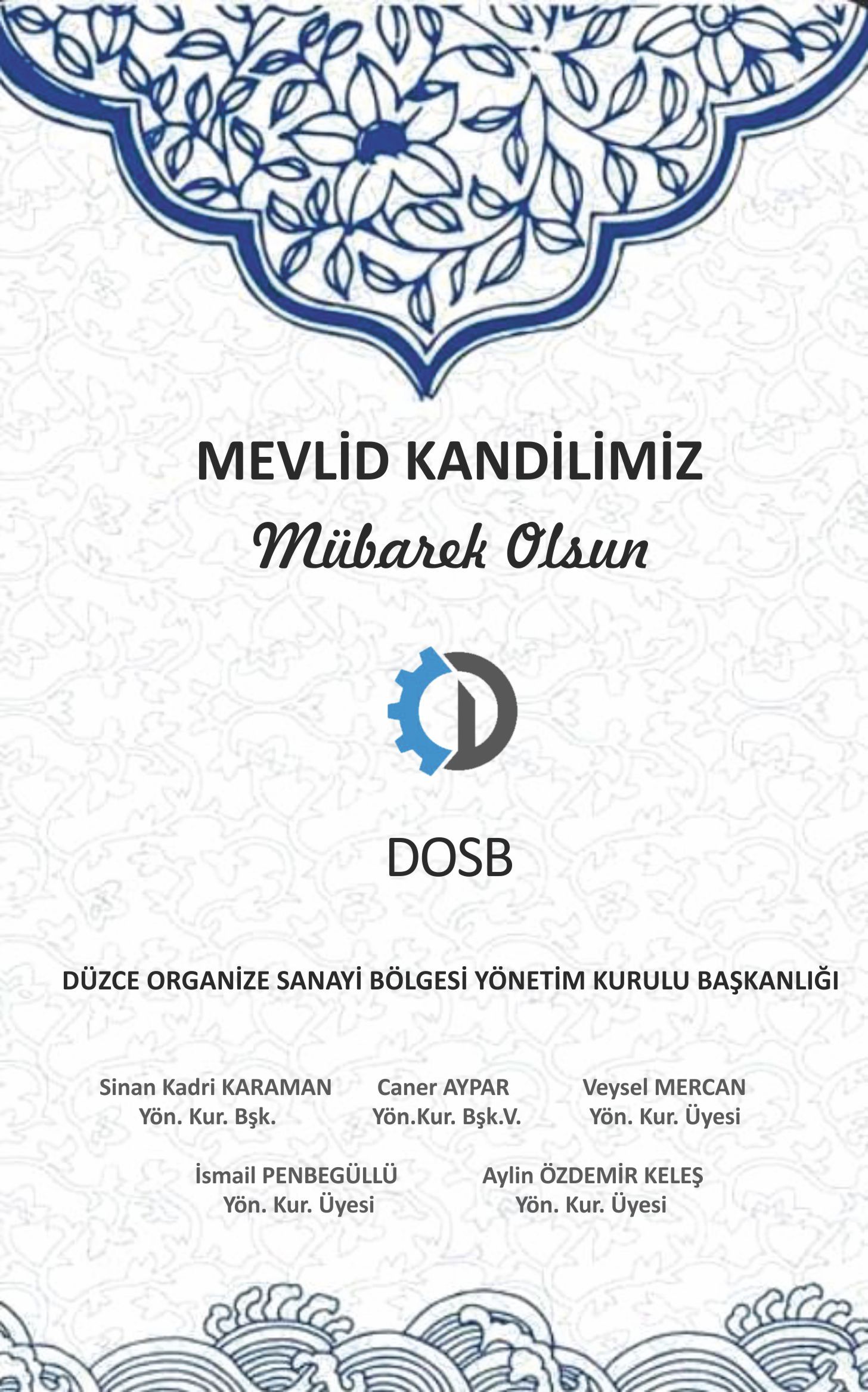 DOSB MEVLİD KANDİLİNİ KUTLADI